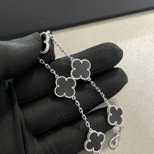 EMKOSUNG 18K Gold Plated Four Leaf Clover Bracelets for Women