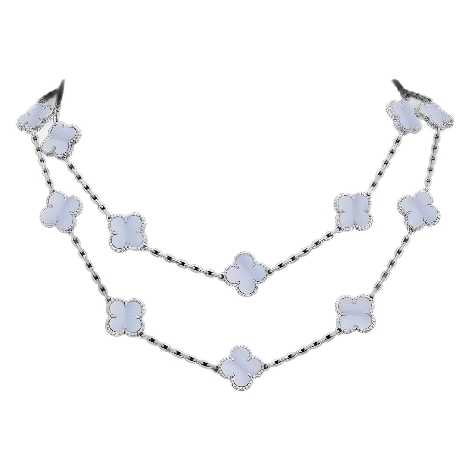 EMKOSUNG 20 Flowers Four Leaf Clover Necklaces for Women