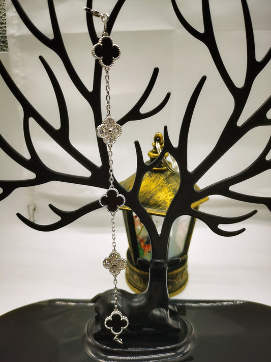 EMKOSUNG 18K Gold  Plated  Four Leaf Clover Bracelets for Women