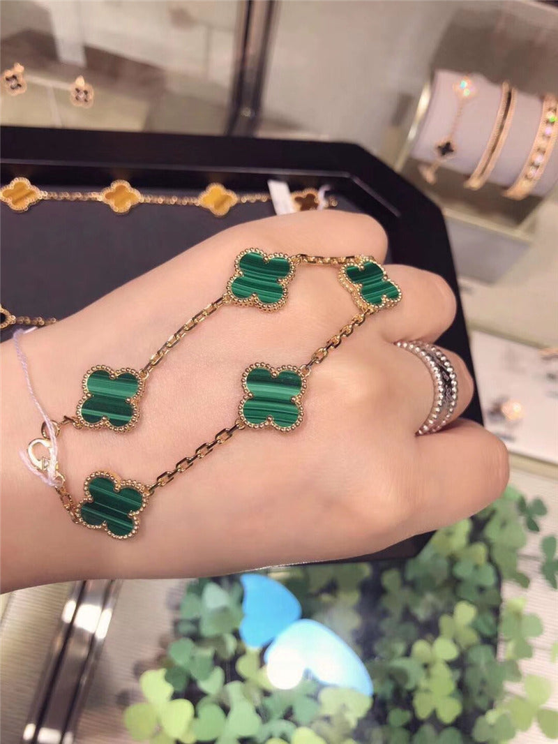 EMKOSUNG 18K Gold  Plated  Four Leaf Clover Bracelets for Women