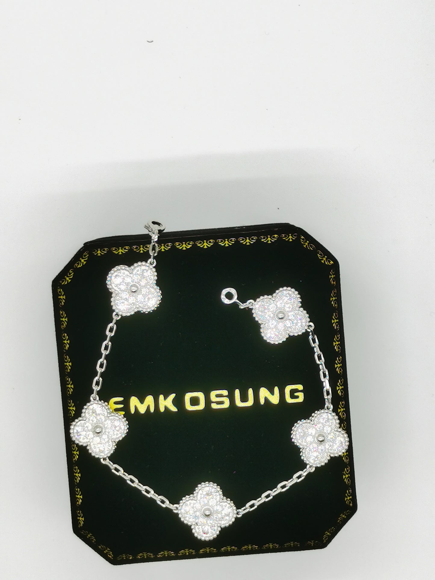 EMKOSUNG 18K Gold  Plated  Four Leaf Clover Bracelets for Women