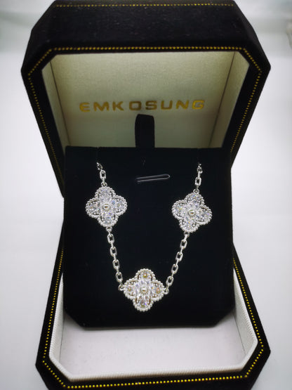 EMKOSUNG 18K Gold  Plated  Four Leaf Clover Bracelets for Women