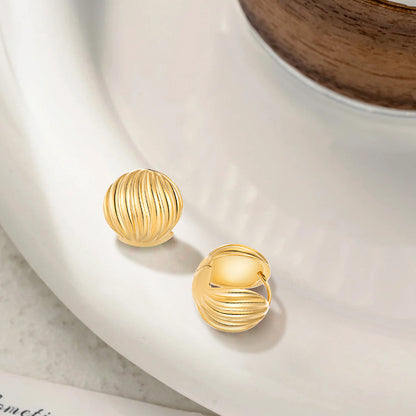 EMKOSUNG 18K Gold  Plated  Light Luxury Silver Earrings for Women