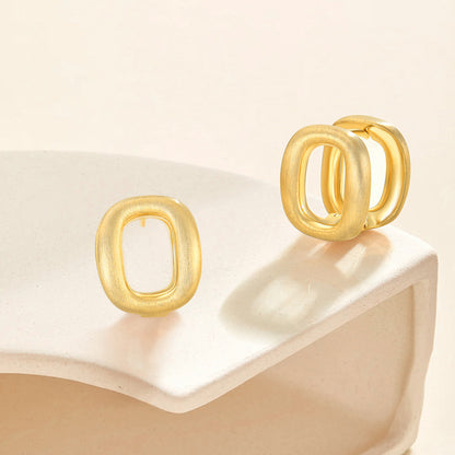 EMKOSUNG 18K Gold  Plated  Light Luxury Silver Earrings for Women