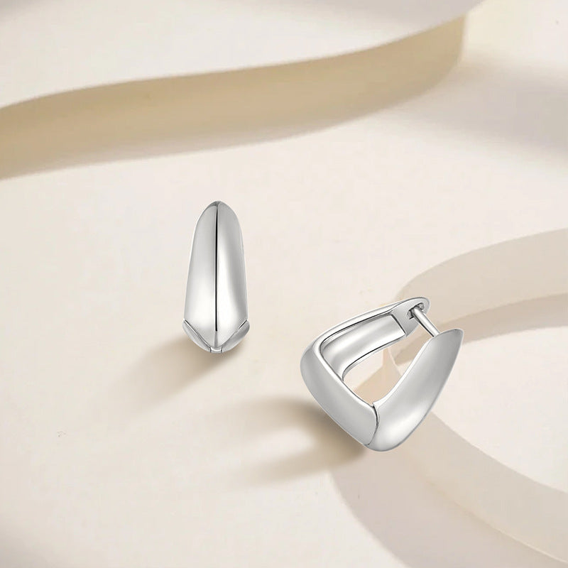 EMKOSUNG 18K Gold  Plated  Light Luxury Silver Earrings for Women