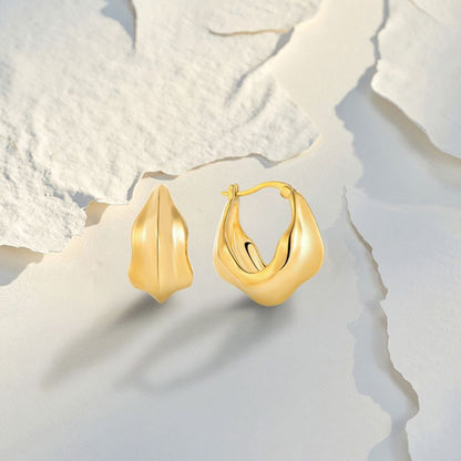 EMKOSUNG 18K Gold  Plated  Light Luxury Silver Earrings for Women