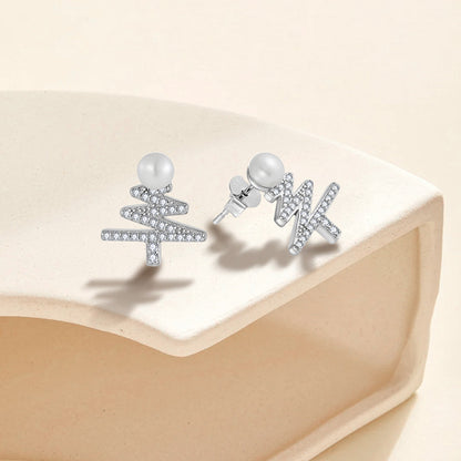 EMKOSUNG 18K Gold  Plated Minimalist Fashion Silver Earrings for Women