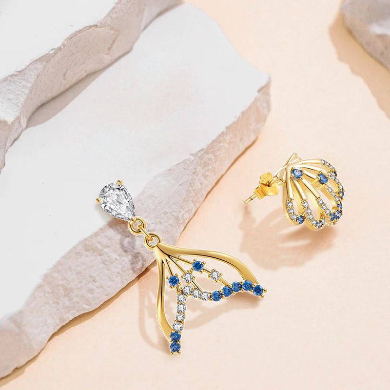 EMKOSUNG 18K Gold  Plated Minimalist Fashion Silver Earrings for Women