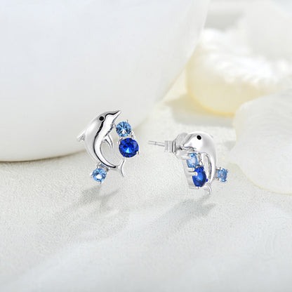 EMKOSUNG 18K Gold  Plated Minimalist Fashion Silver Earrings for Women