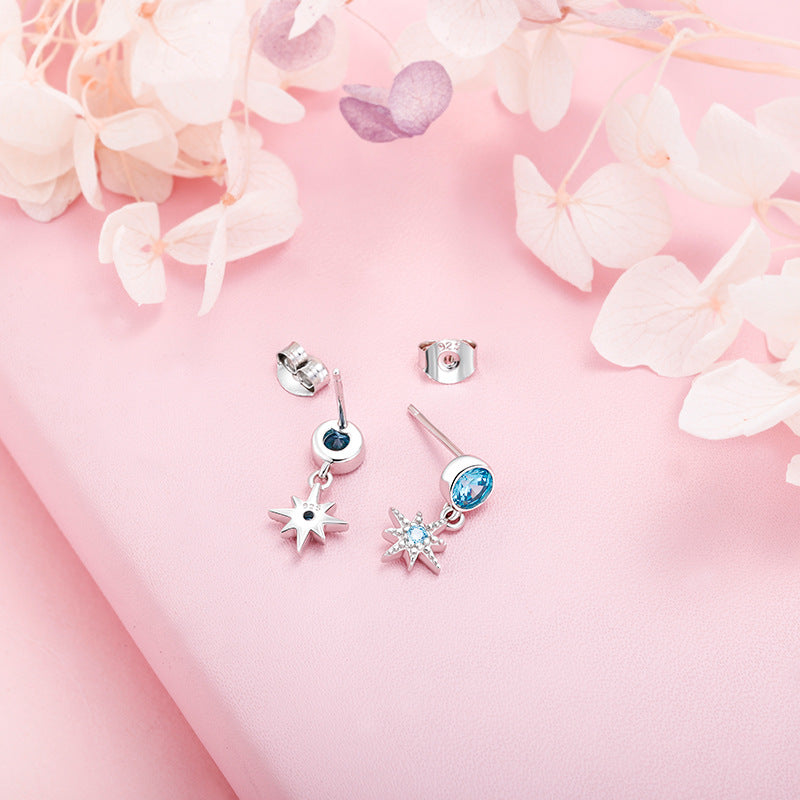 EMKOSUNG 18K Gold  Plated Minimalist Fashion Silver Earrings for Women