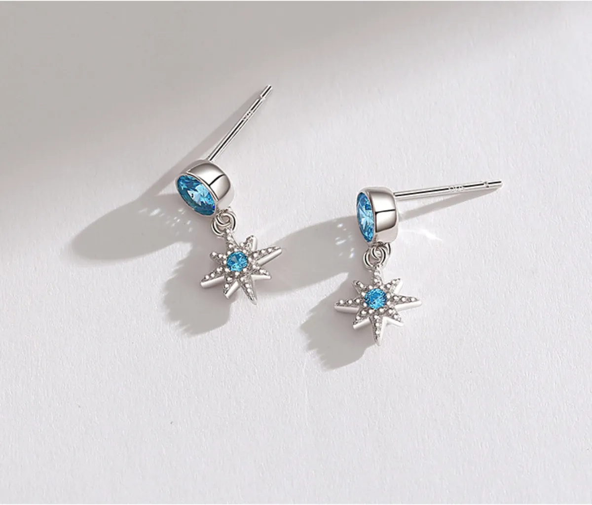 EMKOSUNG 18K Gold  Plated Minimalist Fashion Silver Earrings for Women