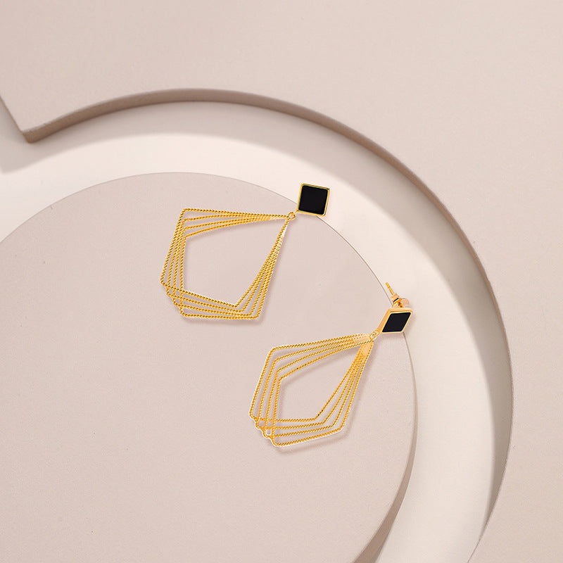 EMKOSUNG 18K Gold  Plated Minimalist Fashion Silver Earrings for Women