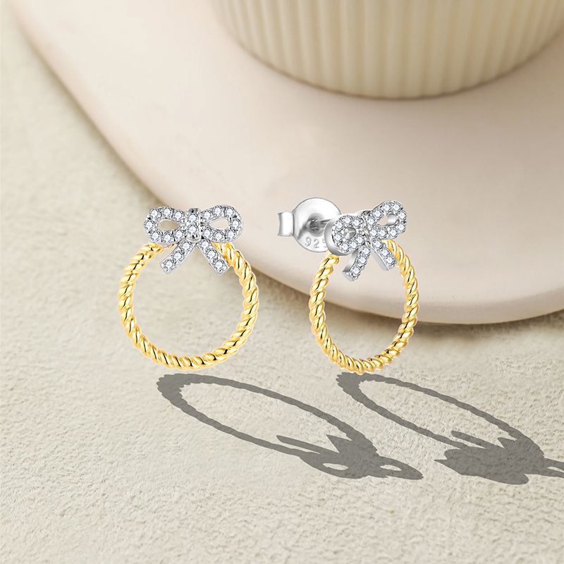 EMKOSUNG 18K Gold  Plated Minimalist Fashion Silver Earrings for Women