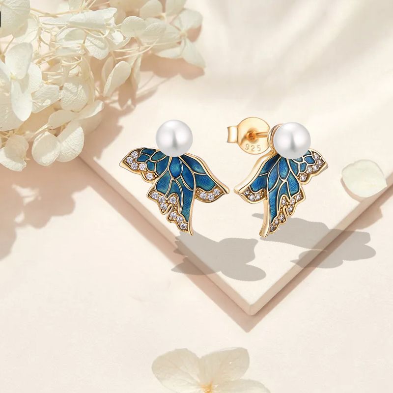 EMKOSUNG 18K Gold  Plated Minimalist Fashion Silver Earrings for Women