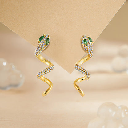 EMKOSUNG 18K Gold  Plated Minimalist Fashion Silver Earrings for Women