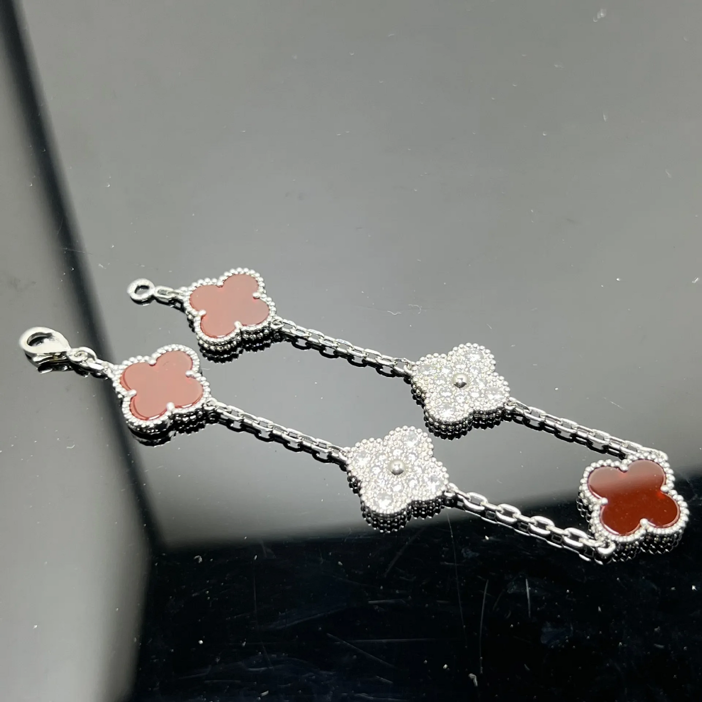 EMKOSUNG 18K Gold  Plated  Four Leaf Clover Bracelets for Women