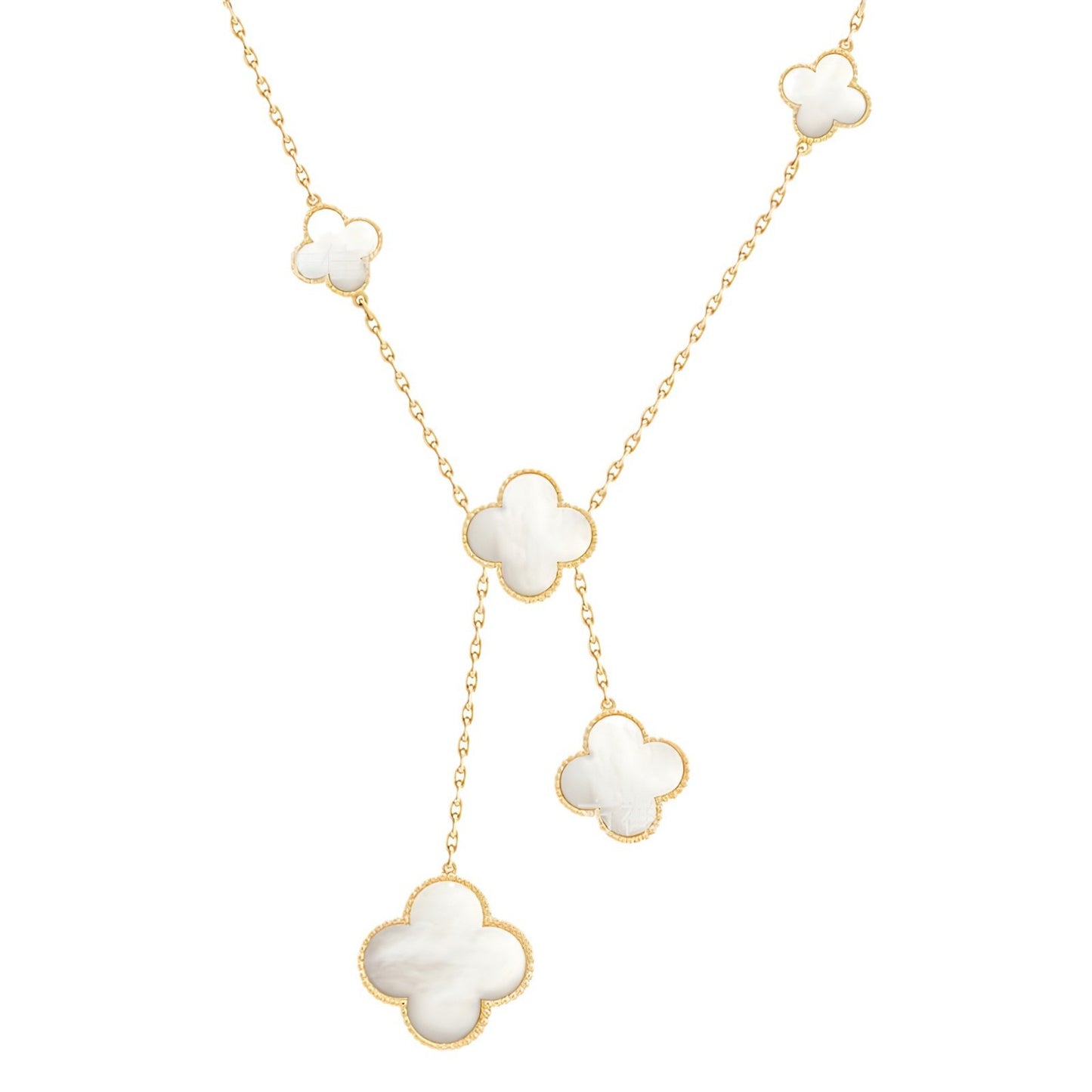 EMKOSUNG 18K Gold  Plated  6 Flowers Four Leaf Clover Necklaces for Women