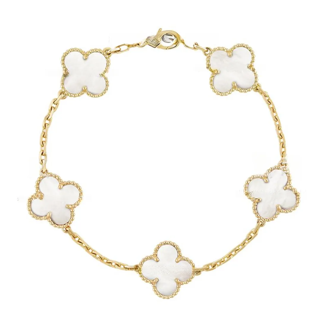 EMKOSUNG 18K Gold  Plated  Four Leaf Clover Bracelets for Women
