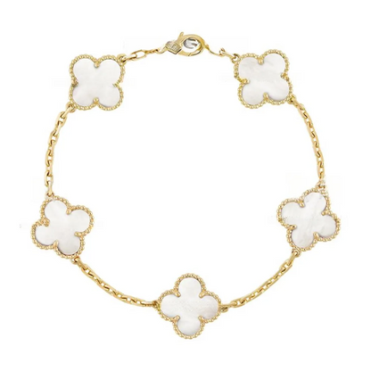 EMKOSUNG 18K Gold  Plated  Four Leaf Clover Bracelets for Women