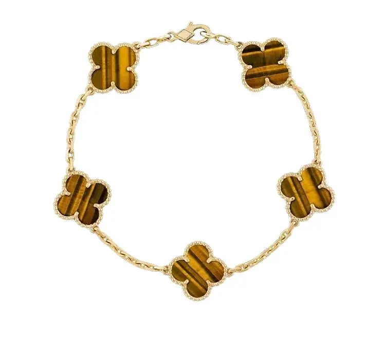 EMKOSUNG 18K Gold  Plated  Four Leaf Clover Bracelets for Women