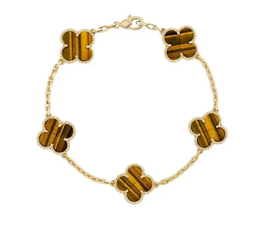 EMKOSUNG 18K Gold  Plated  Four Leaf Clover Bracelets for Women