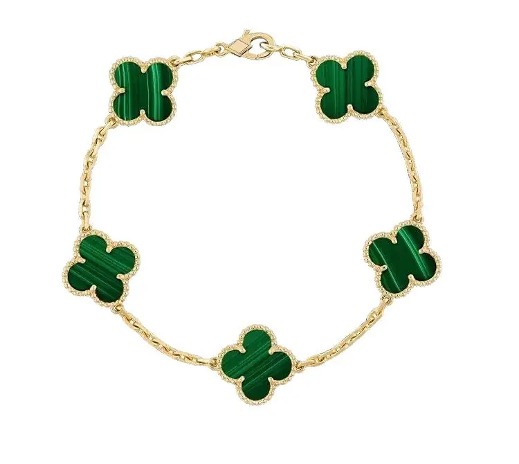 EMKOSUNG 18K Gold  Plated  Four Leaf Clover Bracelets for Women