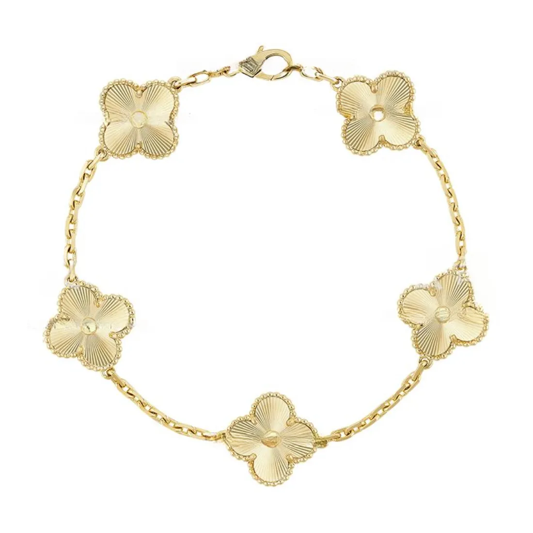 EMKOSUNG 18K Gold  Plated  Four Leaf Clover Bracelets for Women