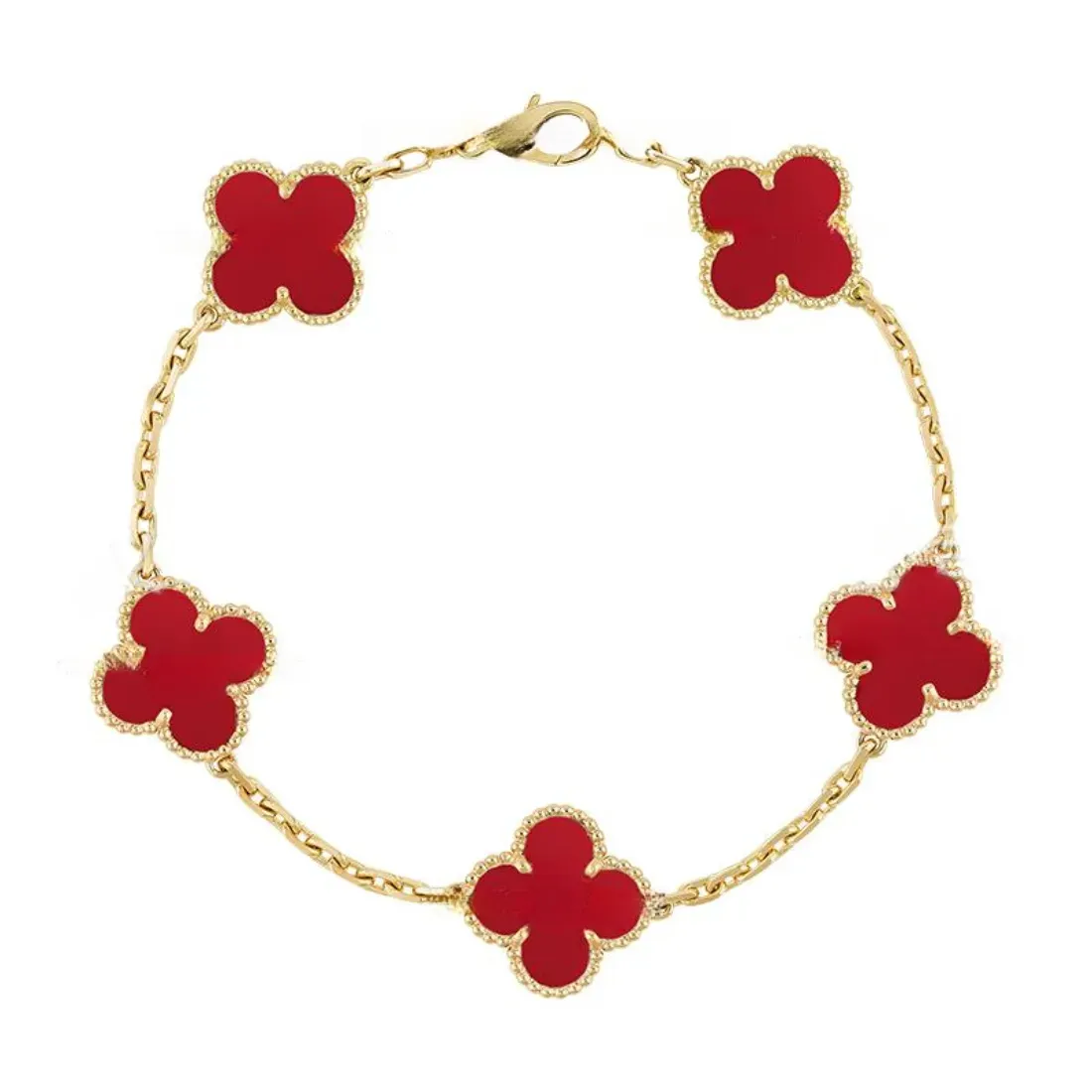 EMKOSUNG 18K Gold  Plated  Four Leaf Clover Bracelets for Women
