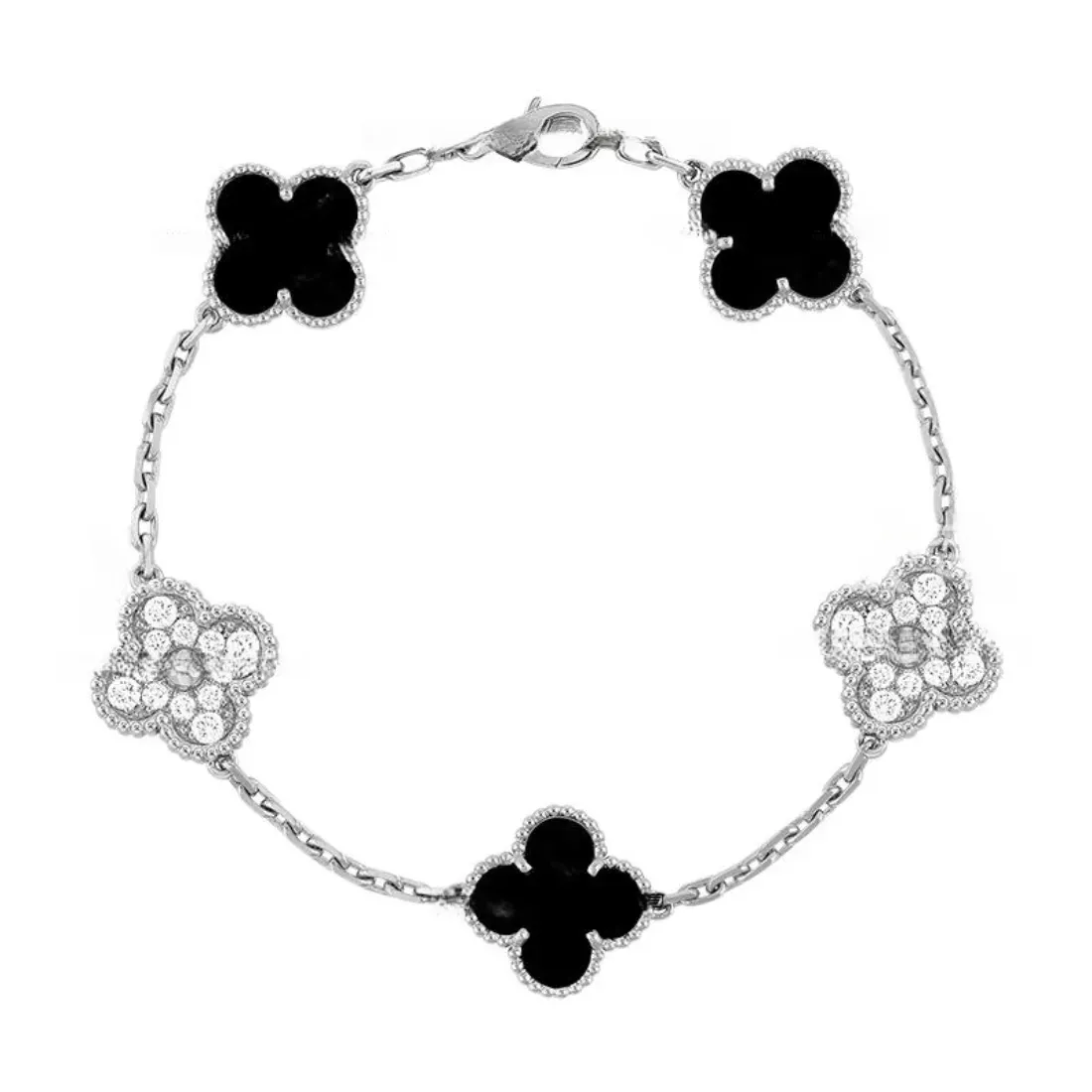EMKOSUNG 18K Gold  Plated  Four Leaf Clover Bracelets for Women
