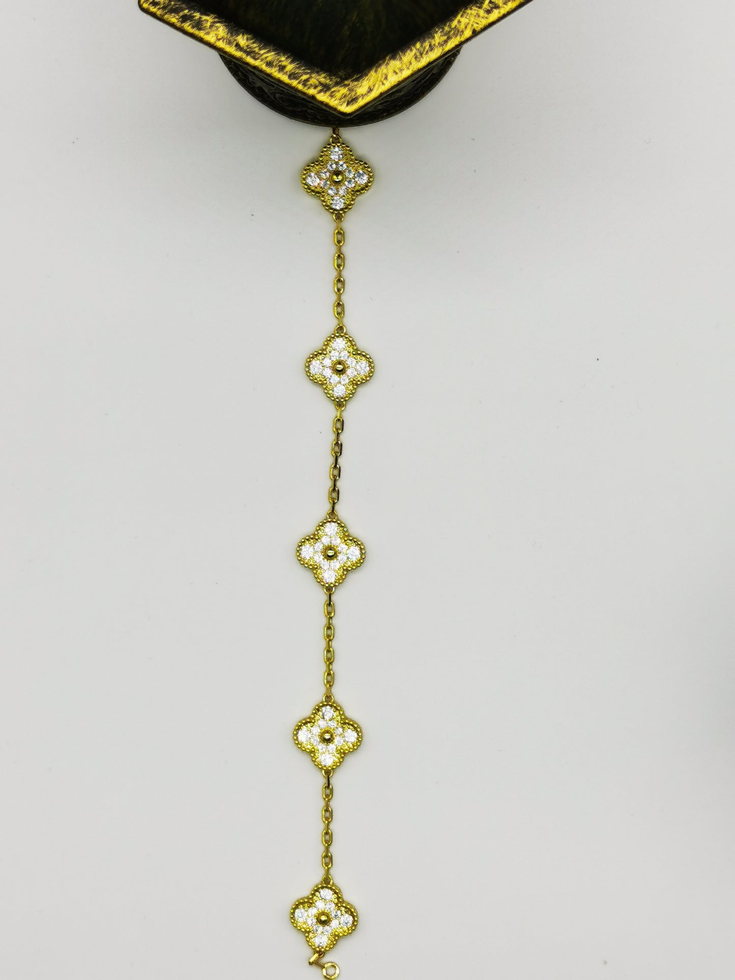 EMKOSUNG 18K Gold  Plated  Four Leaf Clover Bracelets for Women