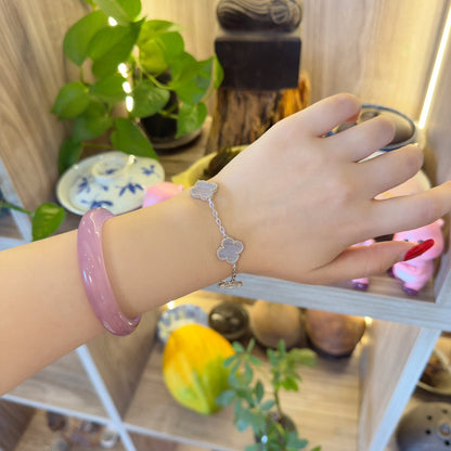 EMKOSUNG 18K Gold  Plated  Four Leaf Clover Bracelets for Women