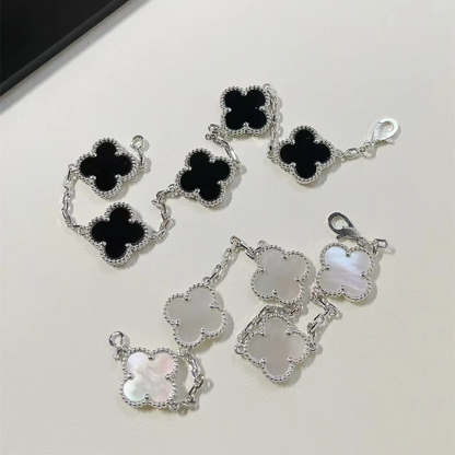 EMKOSUNG 18K Gold  Plated  Four Leaf Clover Bracelets for Women