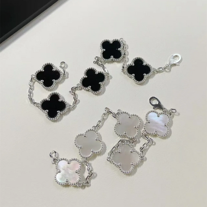 EMKOSUNG 18K Gold  Plated  Four Leaf Clover Bracelets for Women