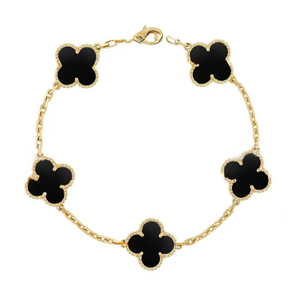 EMKOSUNG 18K Gold  Plated  Four Leaf Clover Bracelets for Women