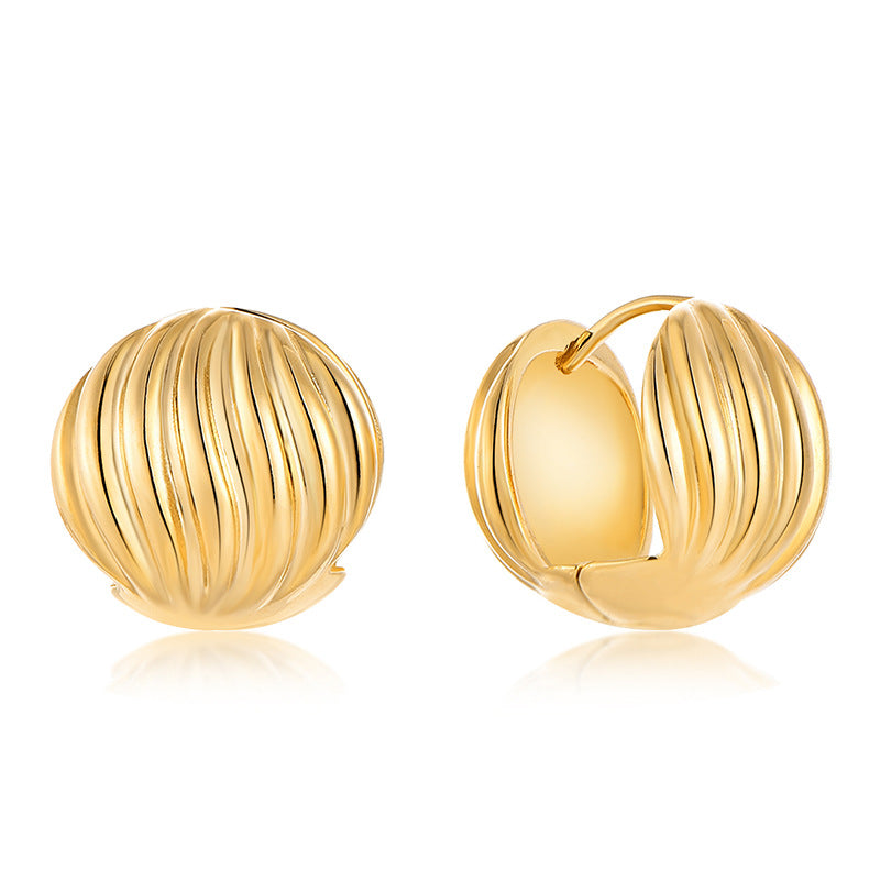 EMKOSUNG 18K Gold  Plated  Light Luxury Silver Earrings for Women