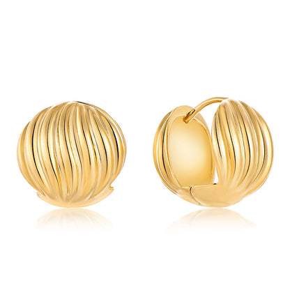 EMKOSUNG 18K Gold  Plated  Light Luxury Silver Earrings for Women