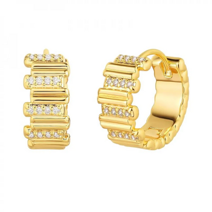 EMKOSUNG 18K Gold  Plated  Light Luxury Silver Earrings for Women