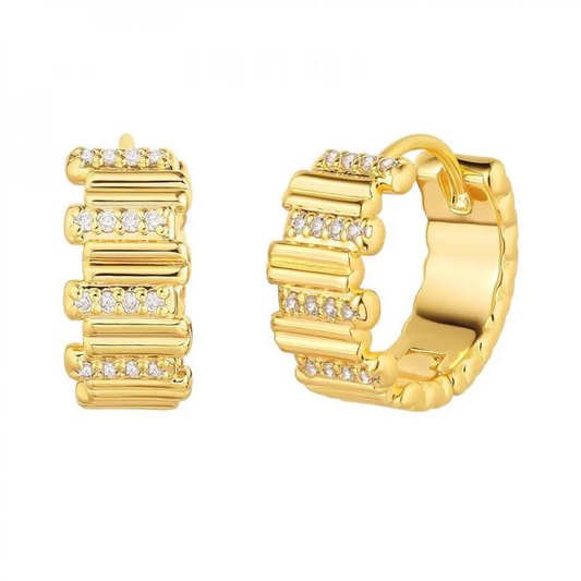 EMKOSUNG 18K Gold  Plated  Light Luxury Silver Earrings for Women