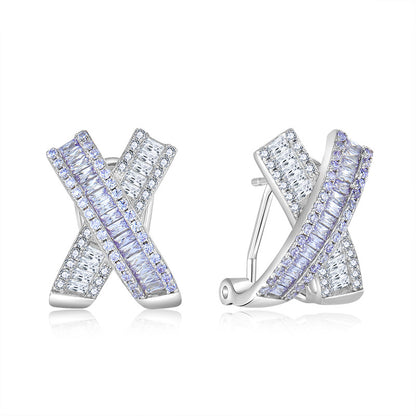 EMKOSUNG 18K Gold  Plated  Light Luxury Silver Earrings for Women