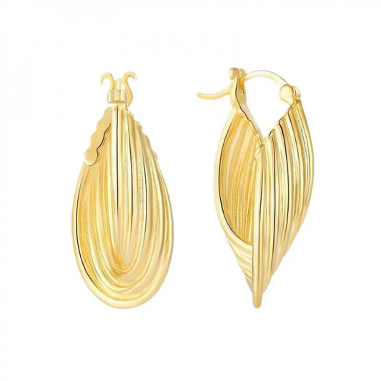 EMKOSUNG 18K Gold  Plated  Light Luxury Silver Earrings for Women
