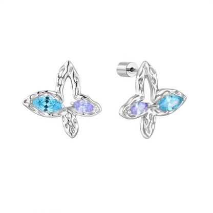 EMKOSUNG 18K Gold  Plated  Light Luxury Silver Earrings for Women