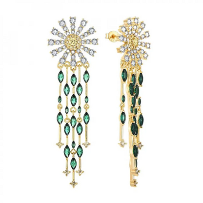 EMKOSUNG 18K Gold  Plated  Light Luxury Silver Earrings for Women