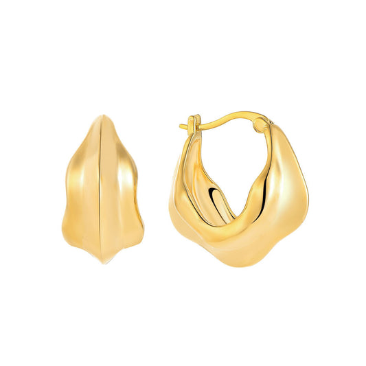 EMKOSUNG 18K Gold  Plated  Light Luxury Silver Earrings for Women