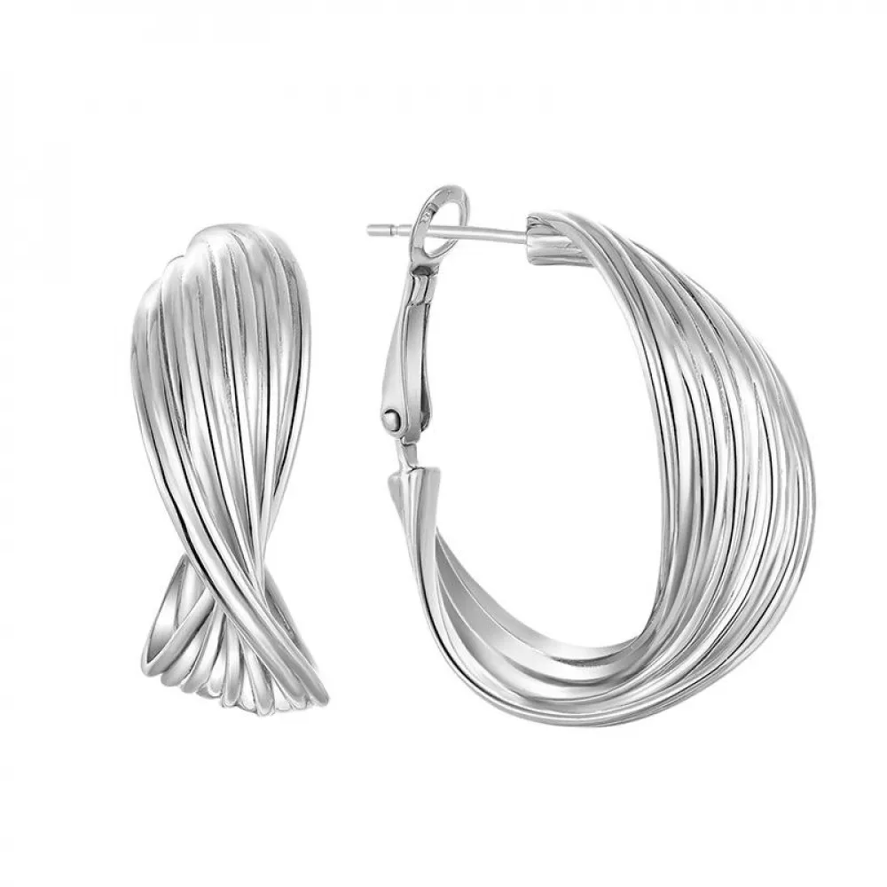 EMKOSUNG 18K Gold  Plated  Light Luxury Silver Earrings for Women