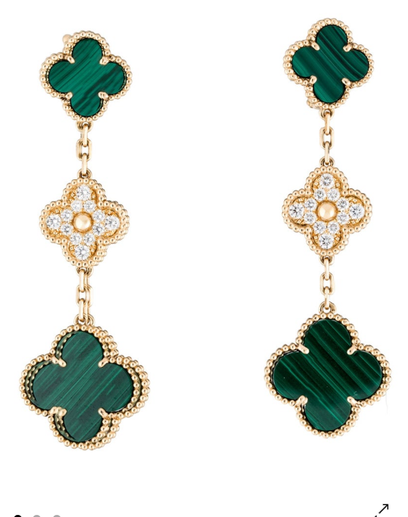 EMKOSUNG 18K Gold  Plated 3 Flowers Four Leaf Clover Earrings for Women