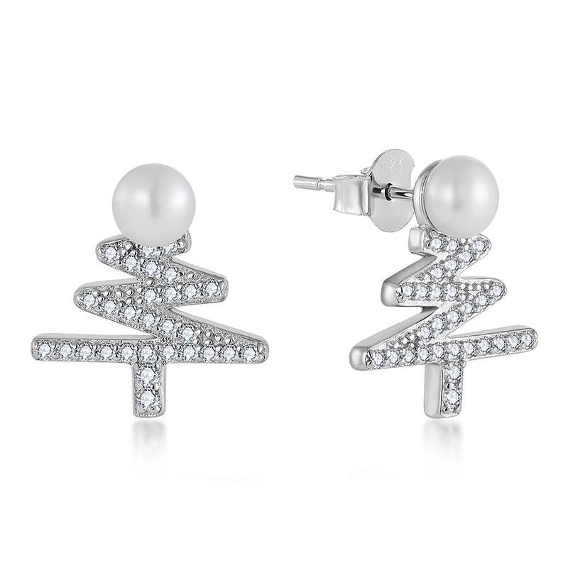 EMKOSUNG 18K Gold  Plated Minimalist Fashion Silver Earrings for Women