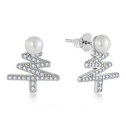 EMKOSUNG 18K Gold  Plated Minimalist Fashion Silver Earrings for Women