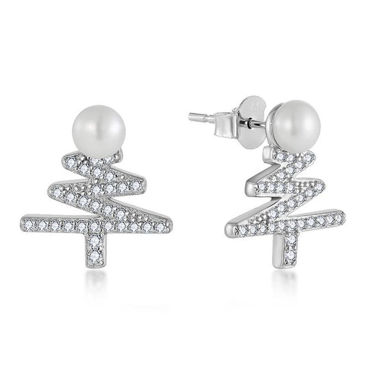 EMKOSUNG 18K Gold  Plated Minimalist Fashion Silver Earrings for Women