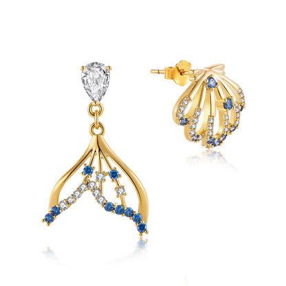 EMKOSUNG 18K Gold  Plated Minimalist Fashion Silver Earrings for Women