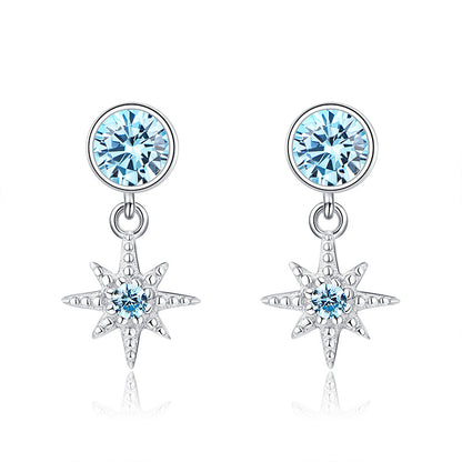 EMKOSUNG 18K Gold  Plated Minimalist Fashion Silver Earrings for Women